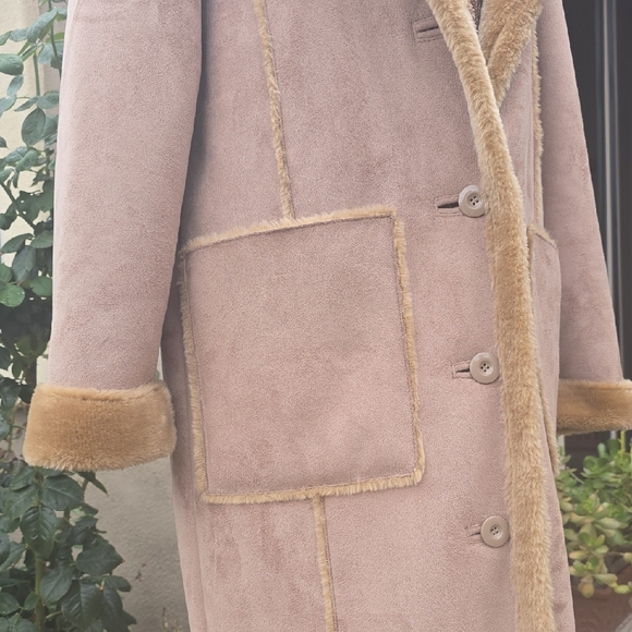 Angelina Beige Teddy Maxi Coat - Picture 6 of 13